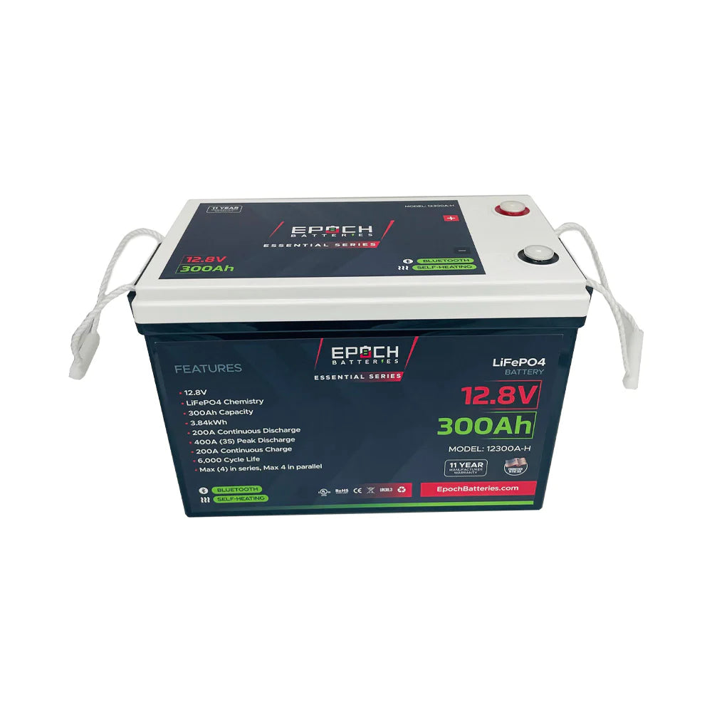 Epoch 12V 300Ah | Heated & Bluetooth | LiFePO4 Battery - Epoch Essentials