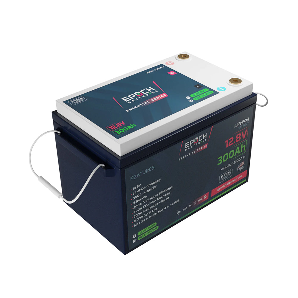 Epoch 12V 300Ah | Heated & Bluetooth | LiFePO4 Battery - Epoch Essentials